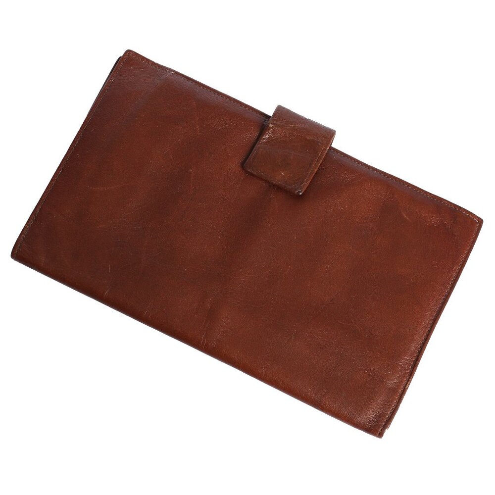 Tilley Wallet Brown Leather Travel Organizer Passport Holder Vintage